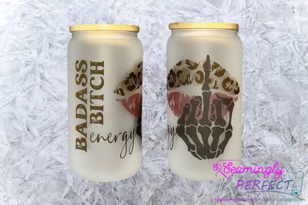 Pre-Designed Frosted Glass Mug (16oz Frosted) - Image 2
