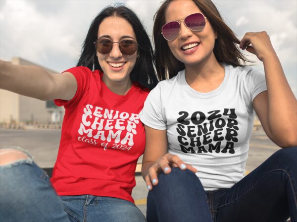Retro Senior Cheer Mom T-Shirt