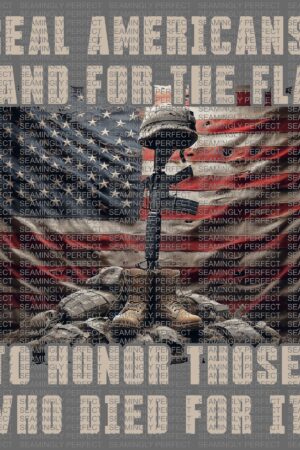 Real Americans Stand For The Flag Design