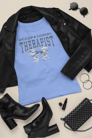 Occupational Therapist with Toile Bow T-Shirt