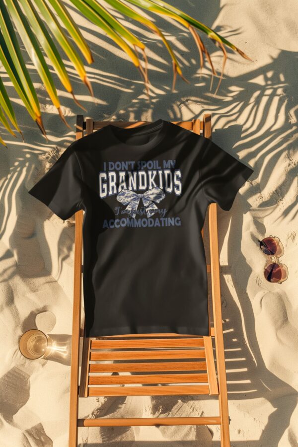 I Don't Spoil My Grandkids I'm Just Very Accommodating (Toile Bow) T-Shirt