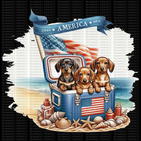 America Dogs (Dachshunds) Design