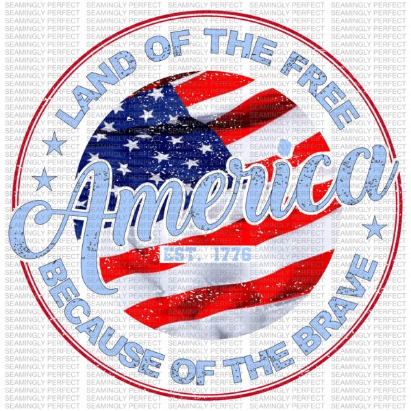 America Land Of The Free Design (Version 2) (Dark Garments)